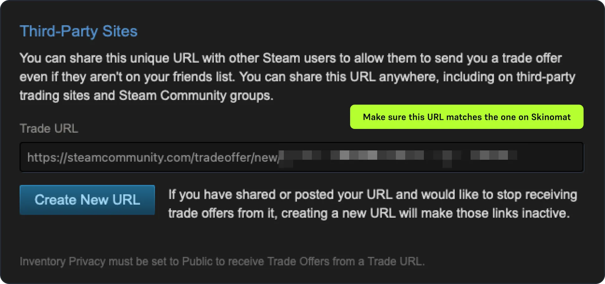 Steam: Trade URL